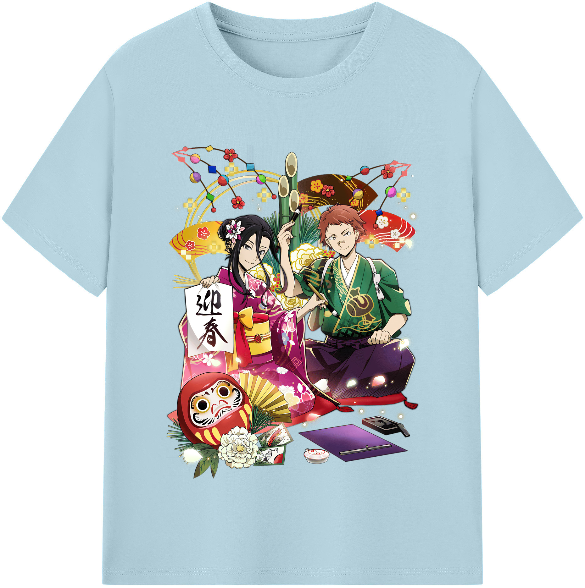 （画像用） 文豪ストレイドッグス Bungo Stray Dogs 綿100％半袖Tシャツ（フロントプリント）